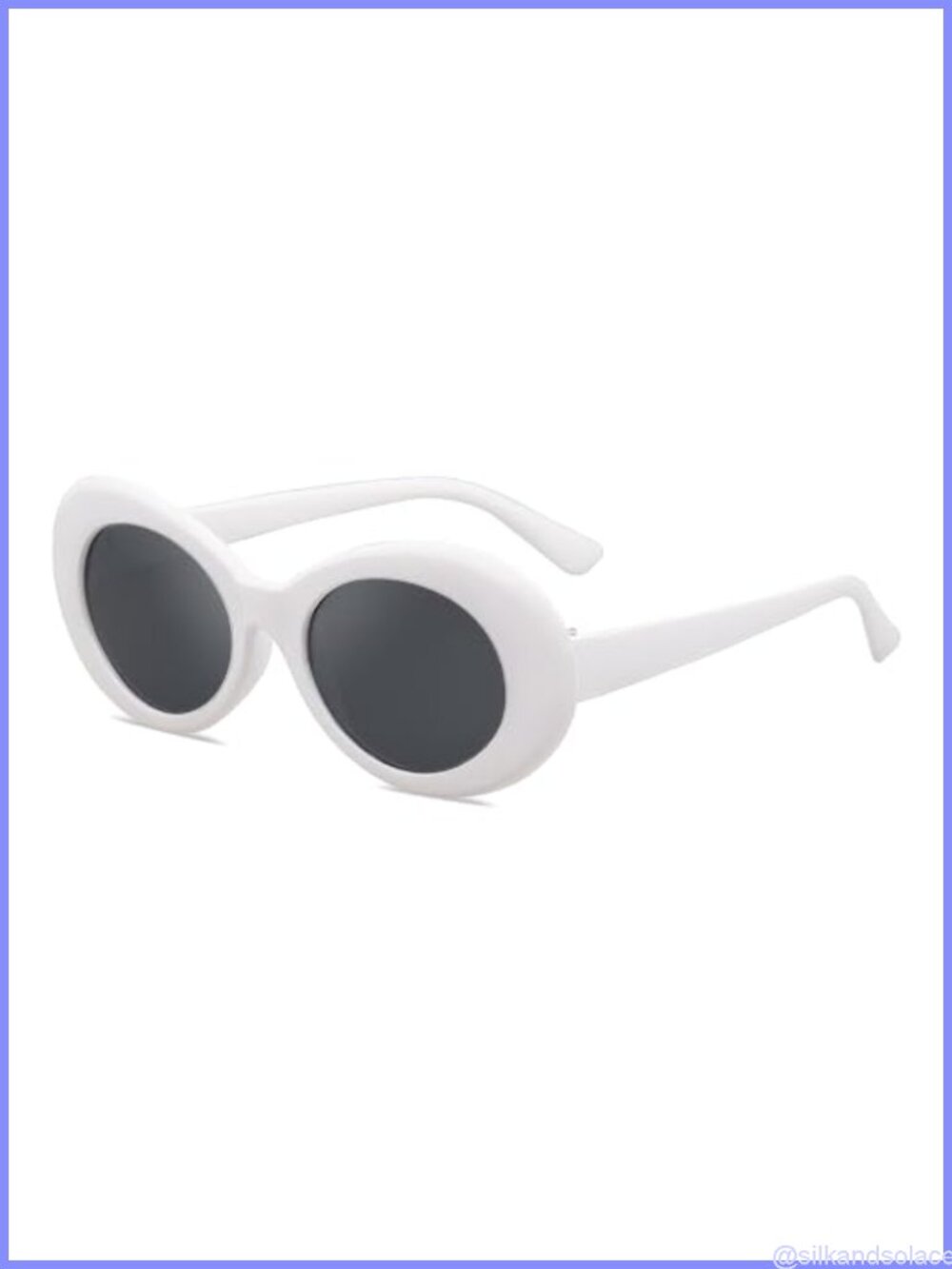 Oval Sunglasses UV400 Retro Kurt Cobain Round Clout Goggles Unisex